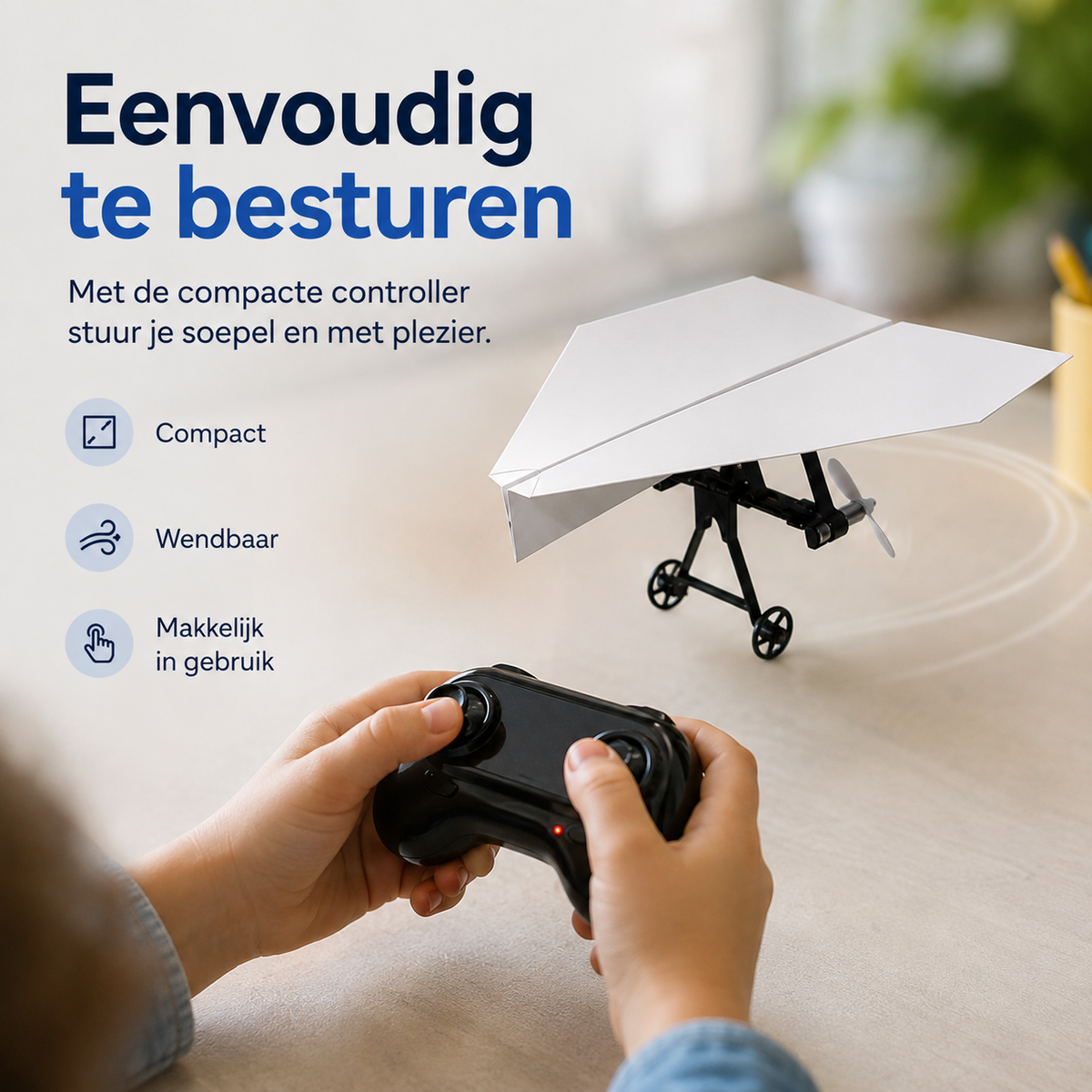 SkyRider™ Pro – Bestuurbaar Papieren Vliegtuig l Van een simpel vel papier naar je eigen bestuurbare vliegtuig – bouwen, opstijgen en vliegen maar!