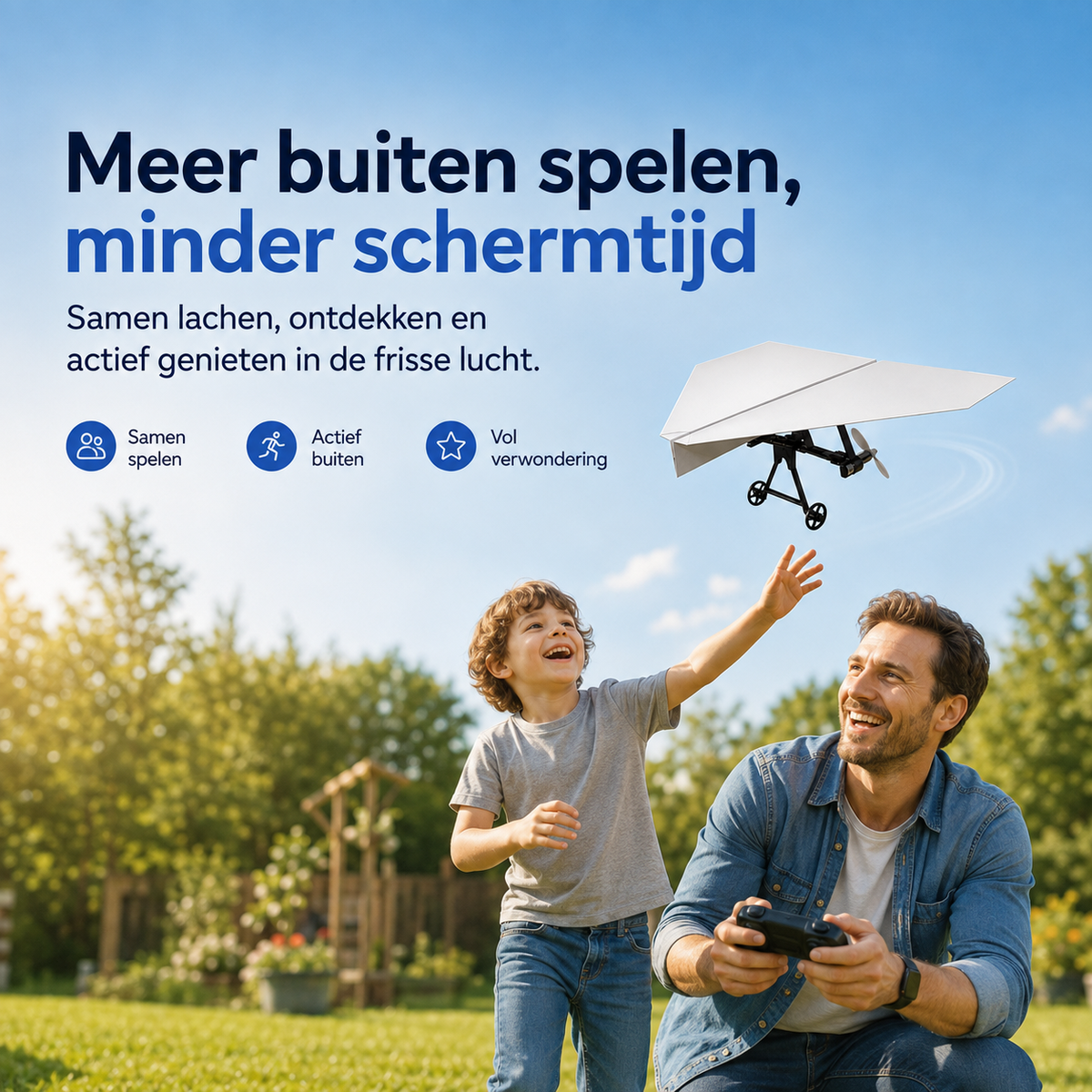 SkyRider™ Pro – Bestuurbaar Papieren Vliegtuig l Van een simpel vel papier naar je eigen bestuurbare vliegtuig – bouwen, opstijgen en vliegen maar!