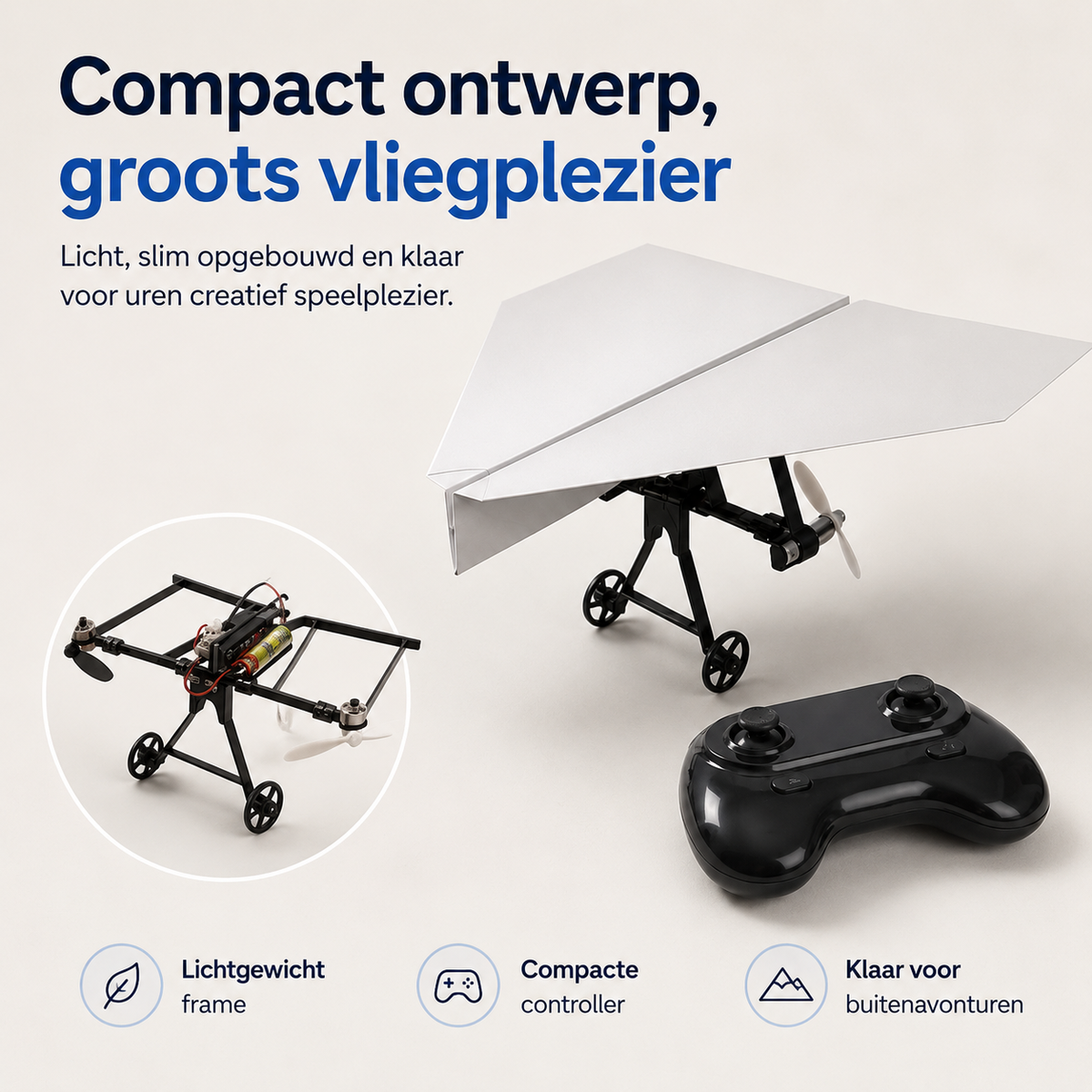 SkyRider™ Pro – Bestuurbaar Papieren Vliegtuig l Van een simpel vel papier naar je eigen bestuurbare vliegtuig – bouwen, opstijgen en vliegen maar!