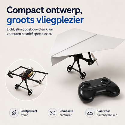 SkyRider™ Pro – Bestuurbaar Papieren Vliegtuig l Van een simpel vel papier naar je eigen bestuurbare vliegtuig – bouwen, opstijgen en vliegen maar!