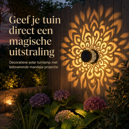 MandaGlow™ Pro – Solar Mandala Tuinlamp l Verander een donkere, saaie buitenplek in een sfeervolle blikvanger – zonder kabels, stopcontact of gedoe