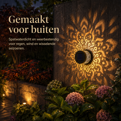 MandaGlow™ Pro – Solar Mandala Tuinlamp l Verander een donkere, saaie buitenplek in een sfeervolle blikvanger – zonder kabels, stopcontact of gedoe
