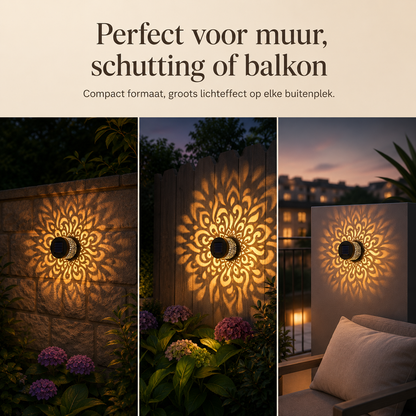 MandaGlow™ Pro – Solar Mandala Tuinlamp l Verander een donkere, saaie buitenplek in een sfeervolle blikvanger – zonder kabels, stopcontact of gedoe