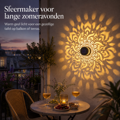 MandaGlow™ Pro – Solar Mandala Tuinlamp l Verander een donkere, saaie buitenplek in een sfeervolle blikvanger – zonder kabels, stopcontact of gedoe