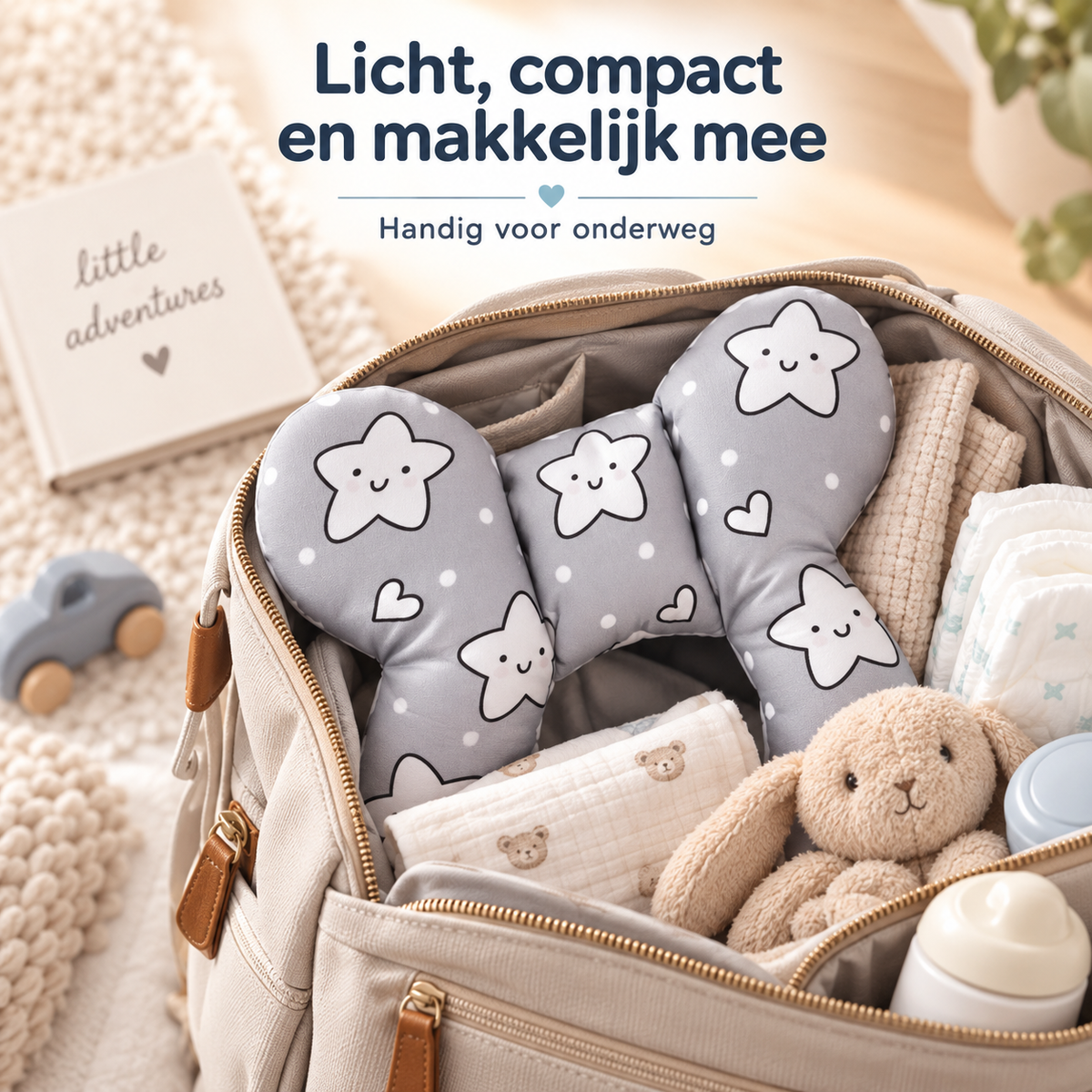 NestEase™ Pro – Zachte steun voor hoofd & nek, meer comfort onderweg