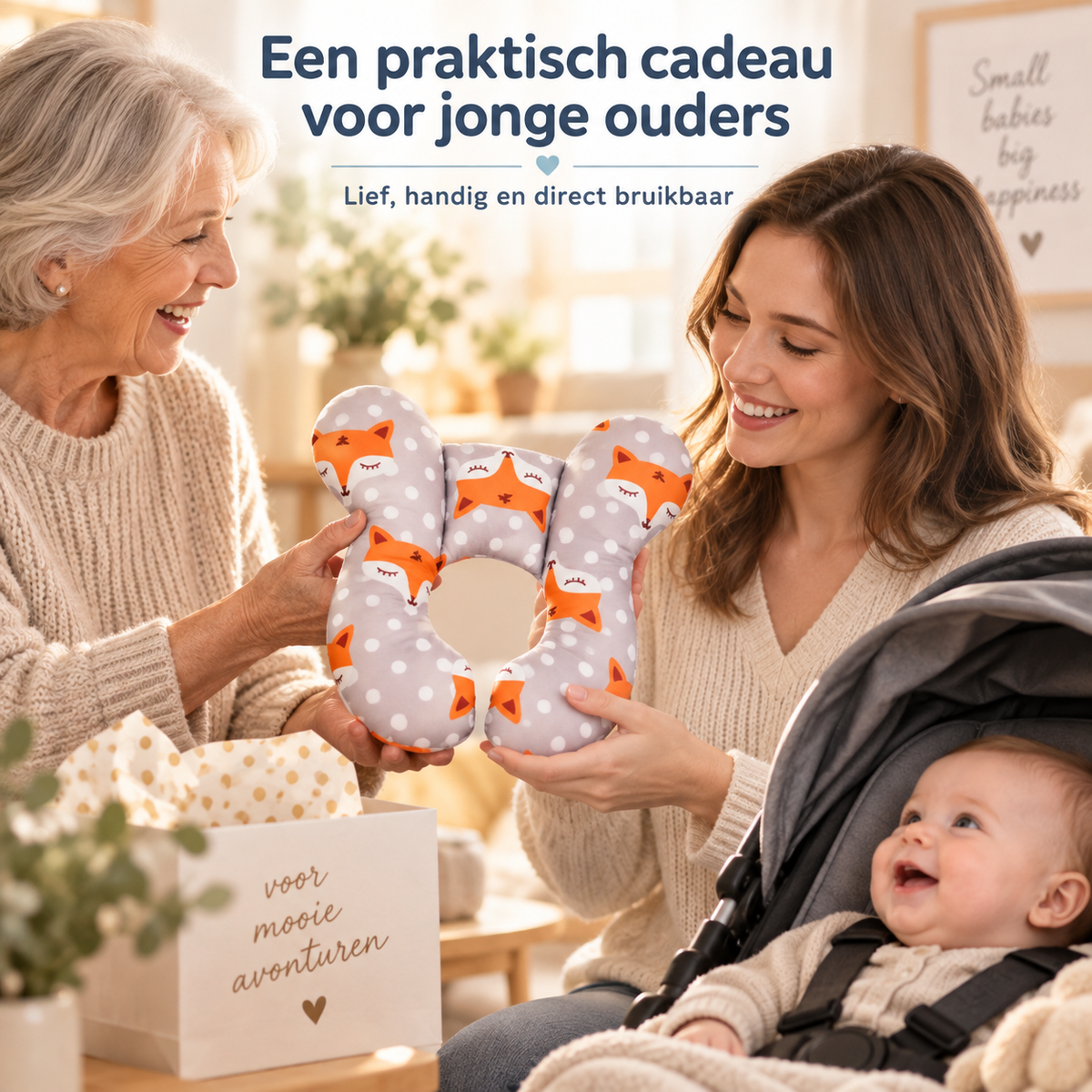 NestEase™ Pro – Zachte steun voor hoofd & nek, meer comfort onderweg