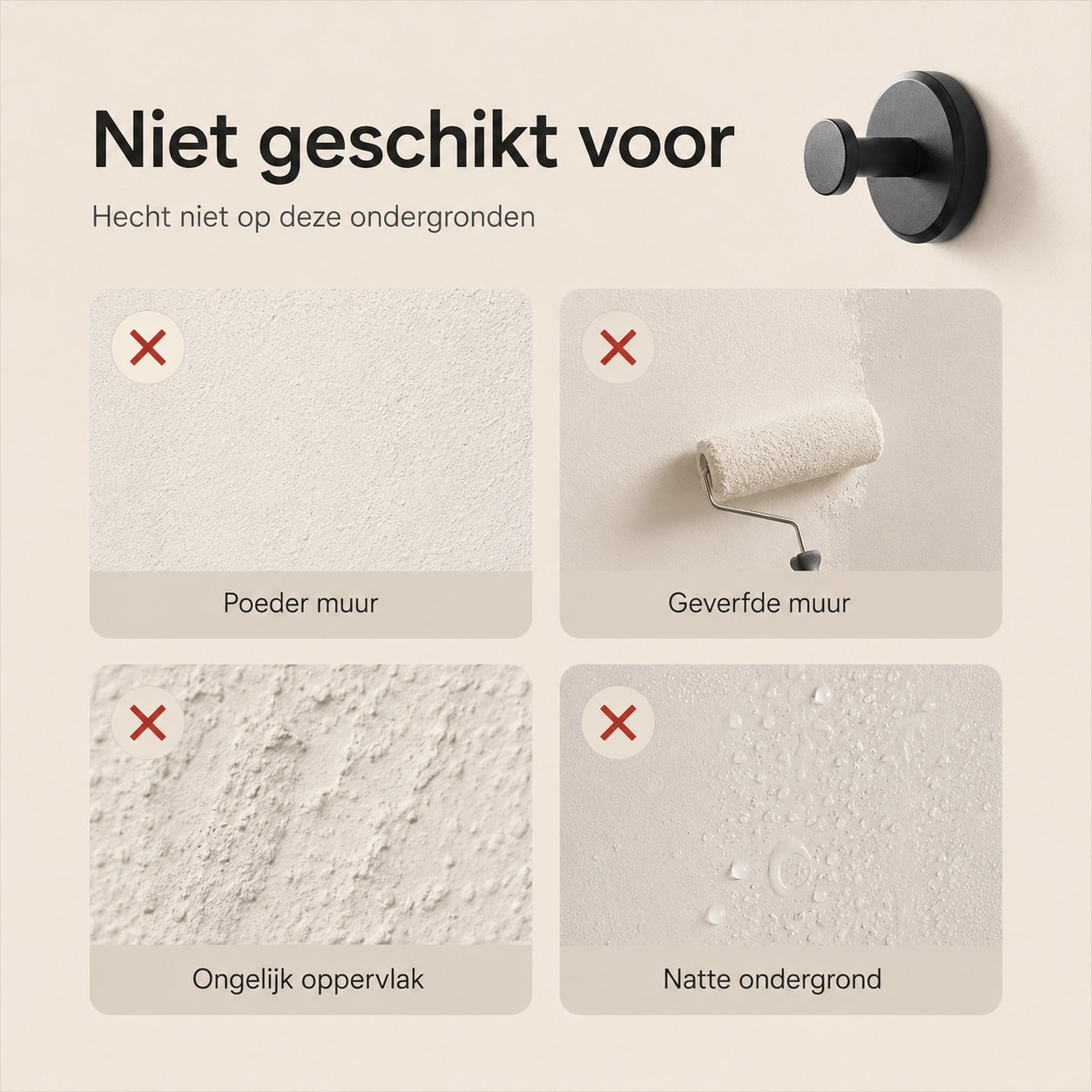 GripLock™ Pro – Vacuümhaak Zonder Boren