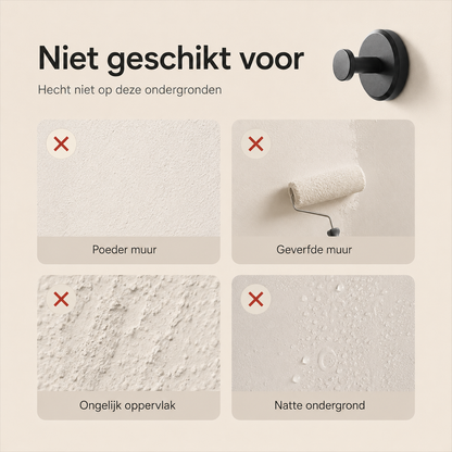 GripLock™ Pro – Vacuümhaak Zonder Boren