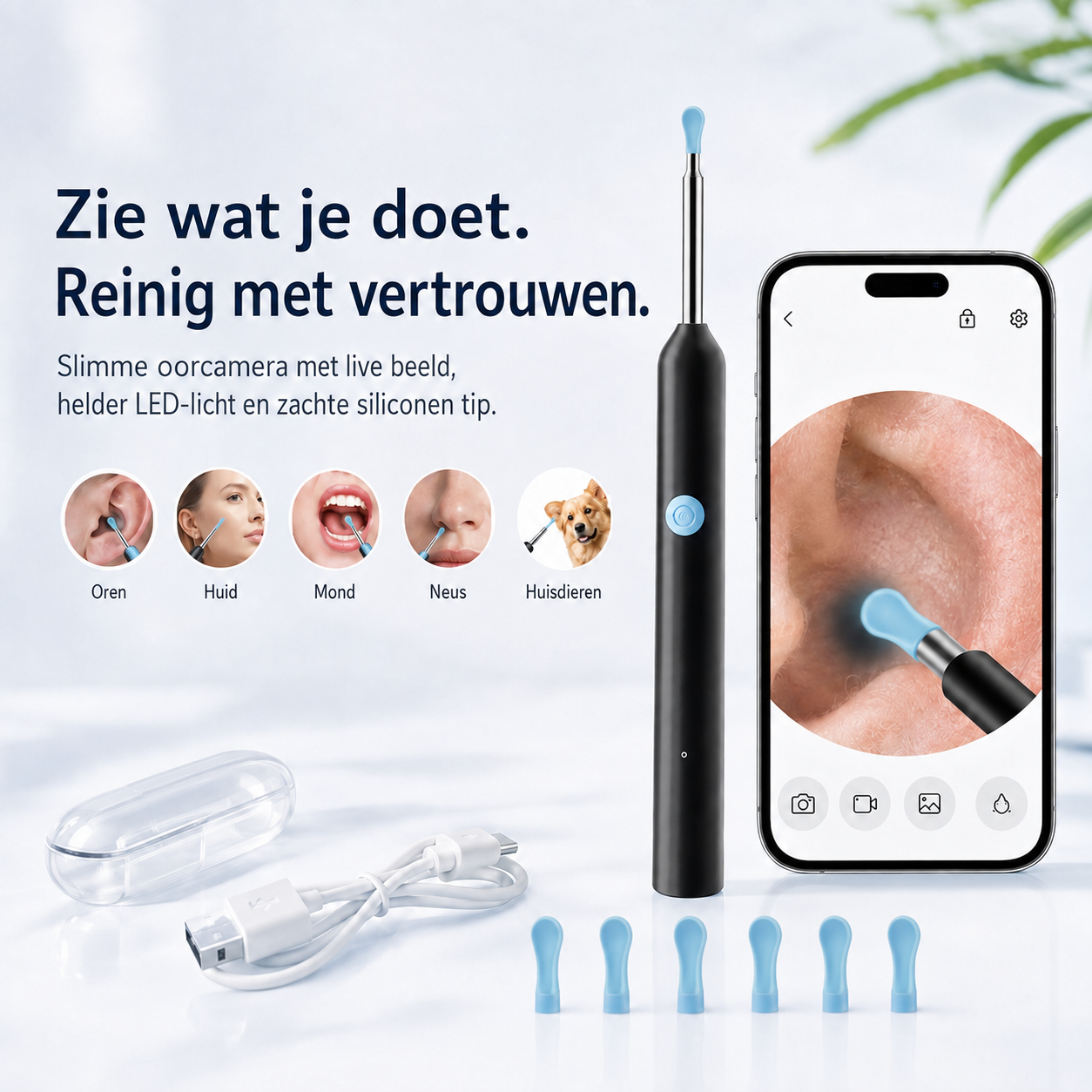 ClearScope™ Pro l Geen blind gepriegel meer – zie live waar vuil zit en reinig nauwkeuriger voor een zichtbaar schoner resultaat.