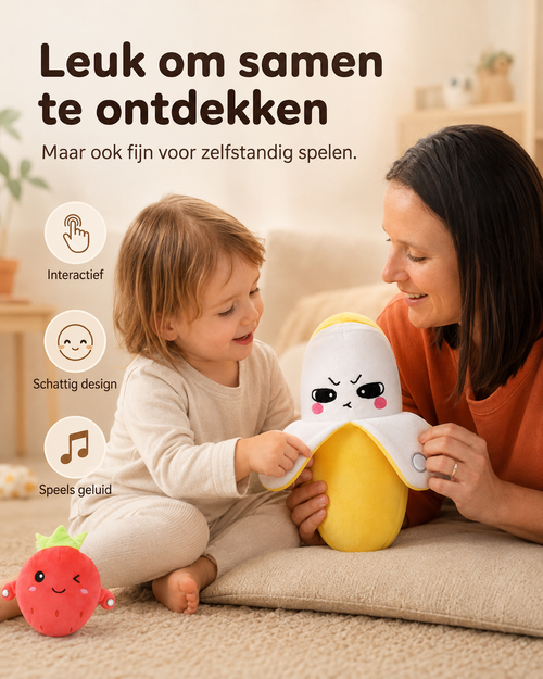 JoyTap™ Interactieve Muziekknuffel l Raak. Lach. Maak samen muziek.