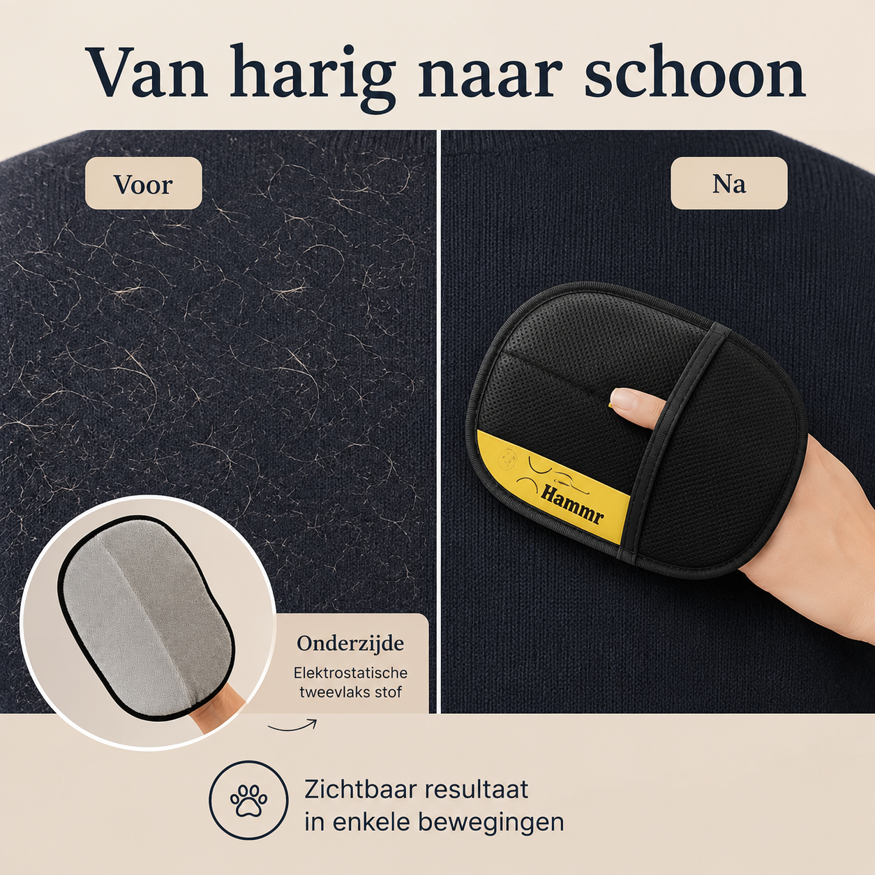 PetSweep™ Pro – Elektrostatische Dierenhaar Handschoen