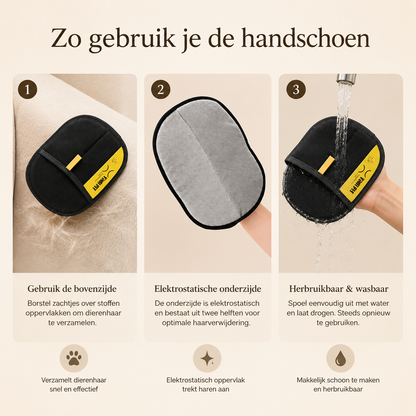 PetSweep™ Pro – Elektrostatische Dierenhaar Handschoen