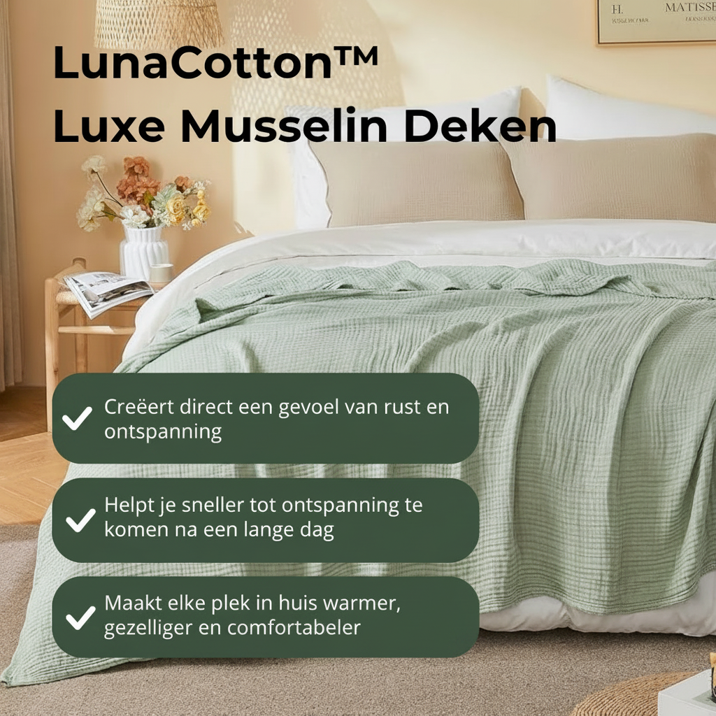 LunaCotton™ Luxe Musselin Deken