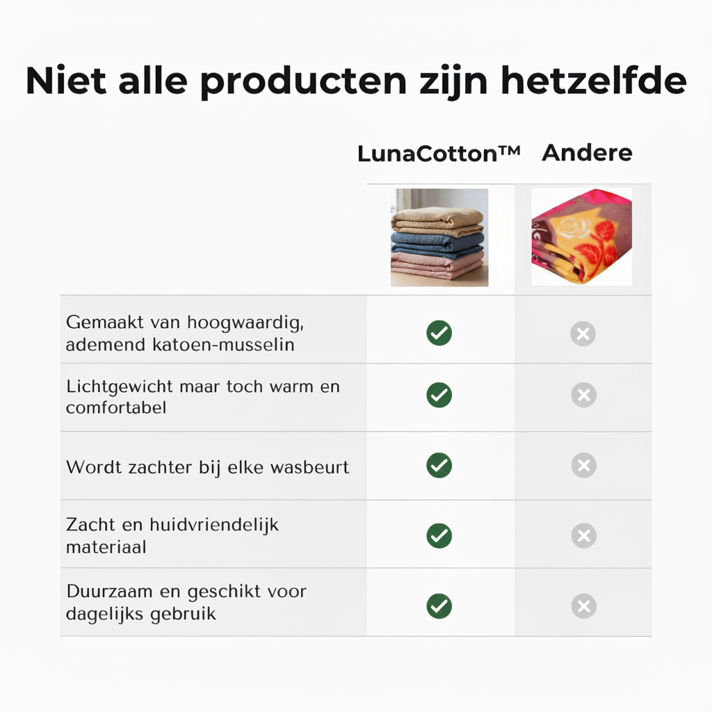 LunaCotton™ Luxe Musselin Deken
